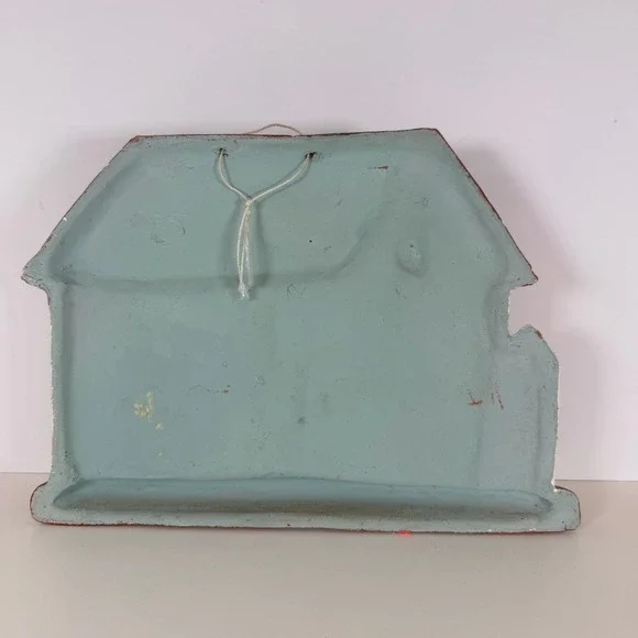 Hand Painted Ceramic House Wall Plaque Rustic Farmhouse Decor Vintage Style - Picture 6 of 9